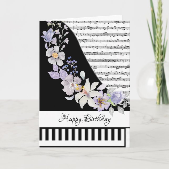 Tarjeta de piano personalizable (Anverso)