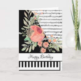 Tarjeta de piano personalizable
