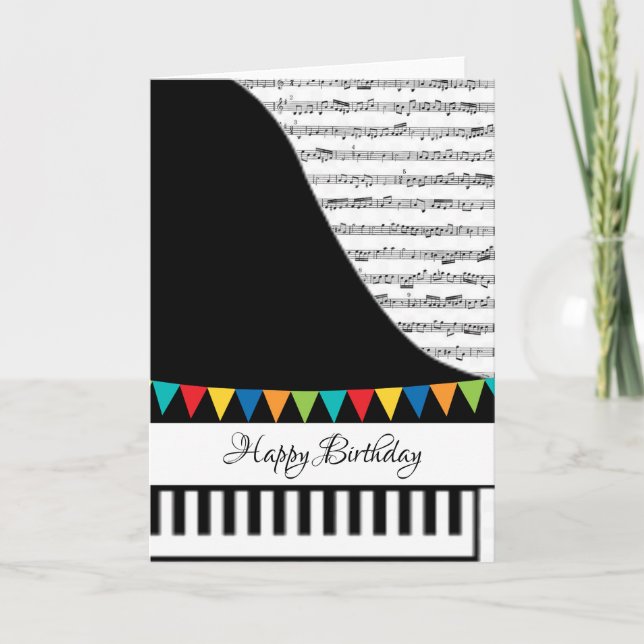 Tarjeta de piano personalizable (Anverso)