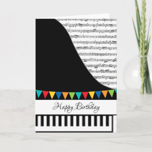 Tarjeta de piano personalizable