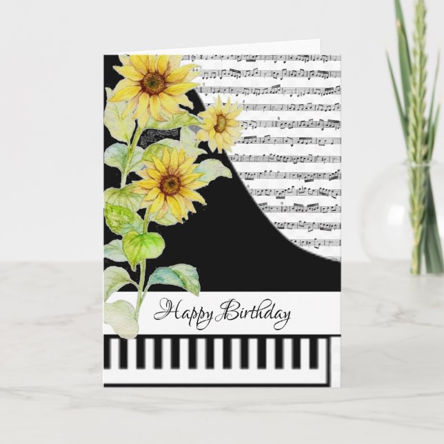 Tarjeta de piano personalizable (Anverso)