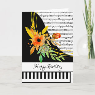Tarjeta de piano personalizable