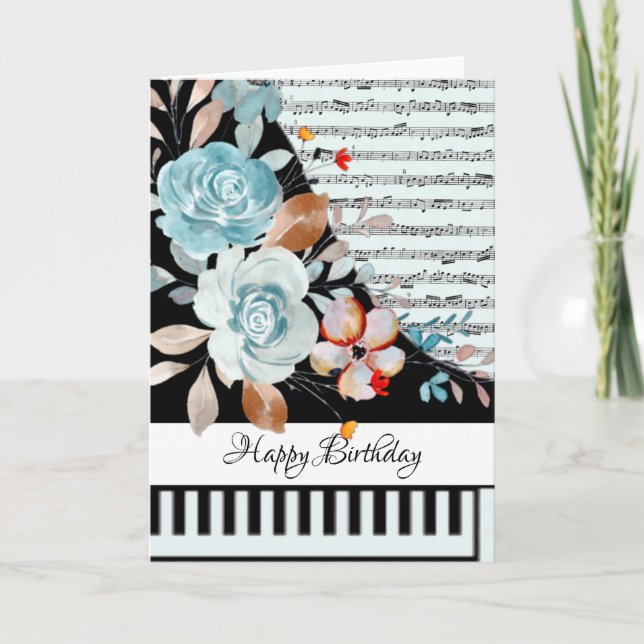 tarjeta de piano personalizable (Anverso)