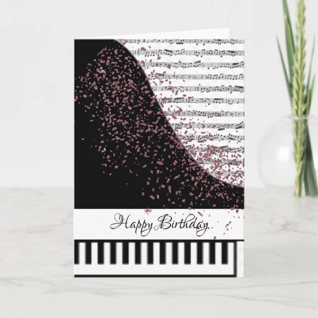 Tarjeta de piano personalizable (Anverso)