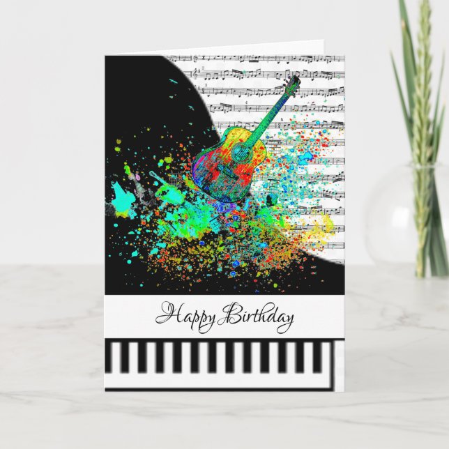 Tarjeta de piano personalizable (Anverso)
