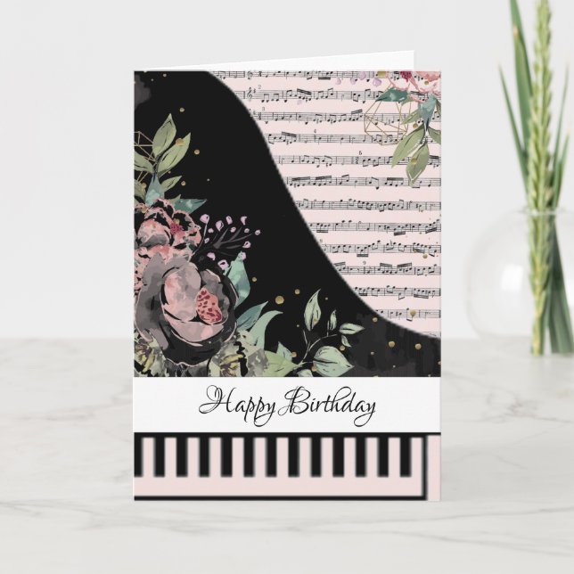 Tarjeta de piano personalizable (Anverso)