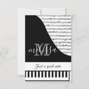 Tarjeta de piano personalizable