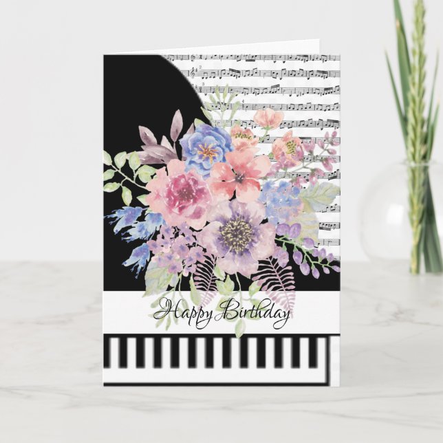 Tarjeta de piano personalizable (Anverso)