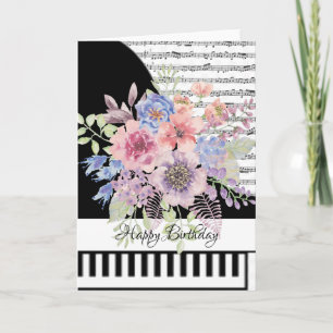 Tarjeta de piano personalizable