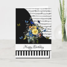 Tarjeta de piano personalizable