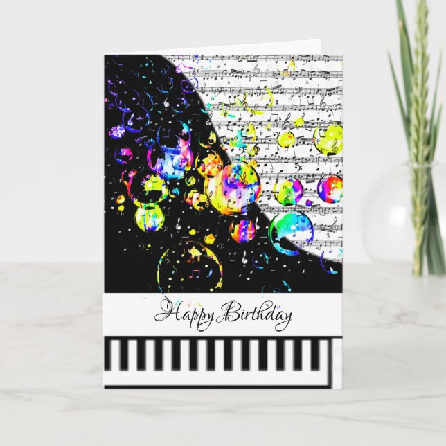 Tarjeta de piano personalizable (Anverso)