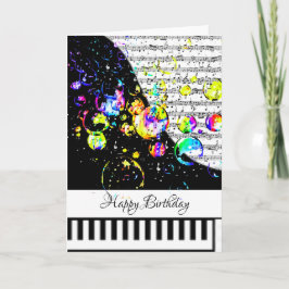 Tarjeta de piano personalizable