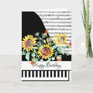 Tarjeta de piano personalizable