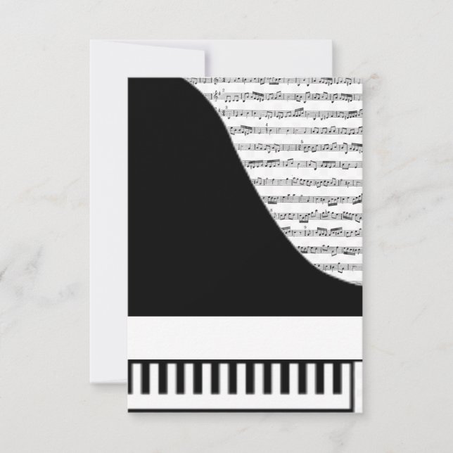 Tarjeta de piano personalizable (Anverso)