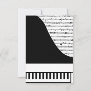 Tarjeta de piano personalizable