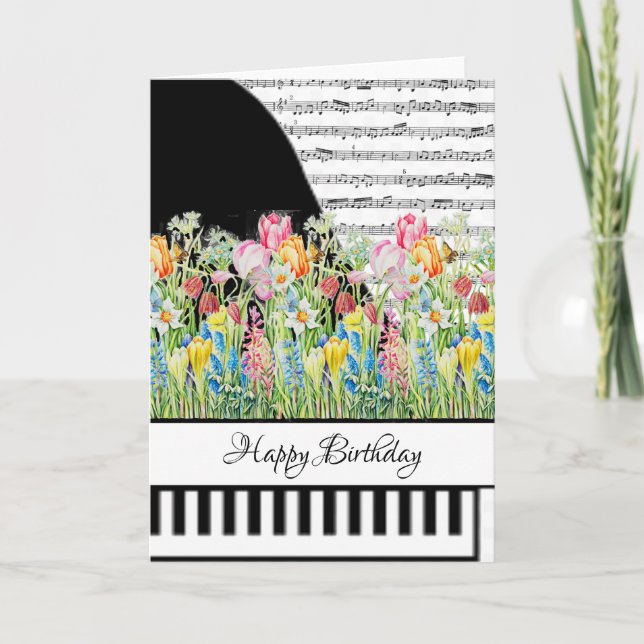 Tarjeta de piano personalizable (Anverso)