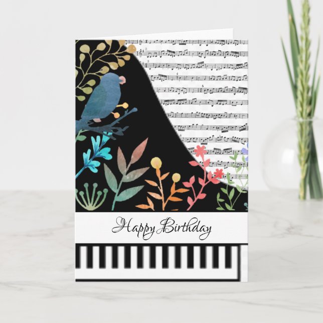 Tarjeta de piano personalizable (Anverso)