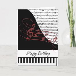 Tarjeta de piano personalizable