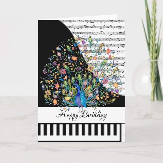 tarjeta de piano personalizable (Anverso)