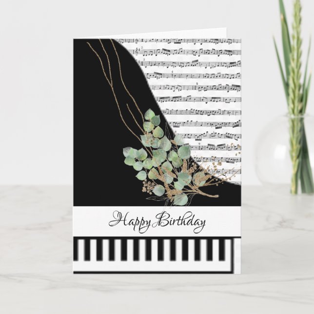 Tarjeta de piano personalizable (Anverso)