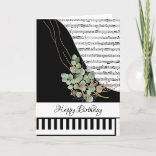 Tarjeta de piano personalizable