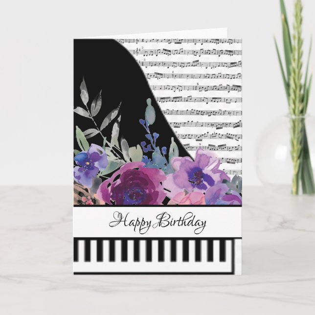 Tarjeta de piano personalizable (Anverso)
