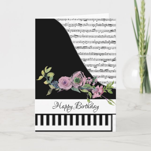 Tarjeta de piano personalizable (Anverso)