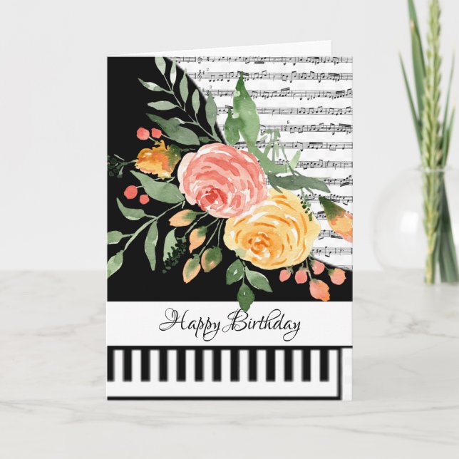 tarjeta de piano personalizable (Anverso)
