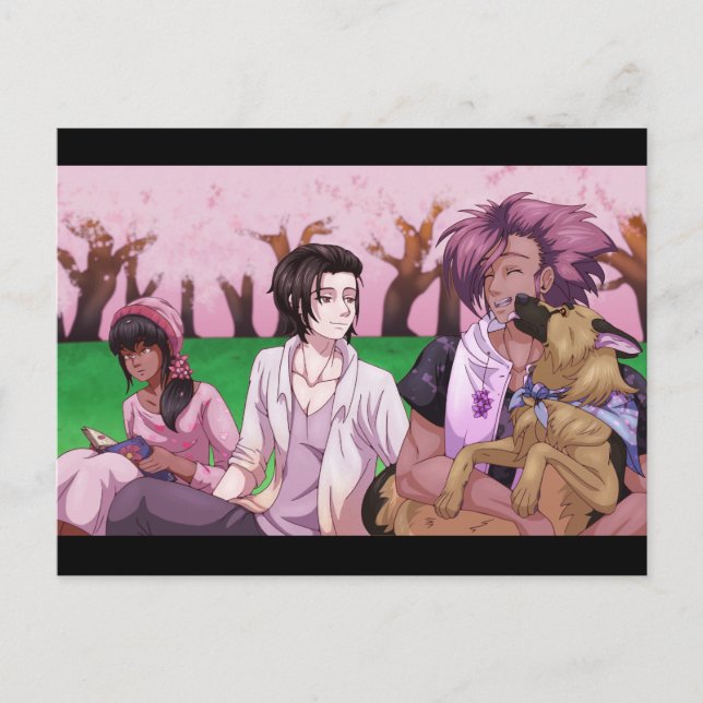 Tarjeta de picnic Cherry Blossom (Anverso)