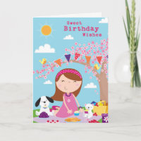 Tarjeta de picnic de fiesta de cumpleaños