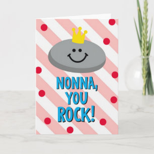 Tarjeta de Piedra Sonriente Nonna Rocks
