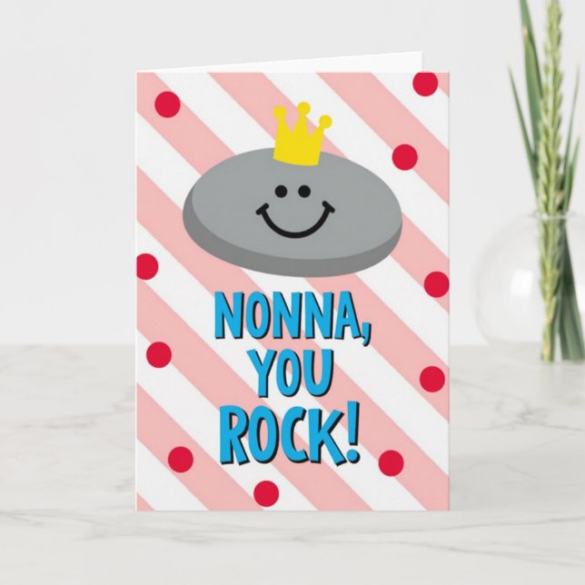 Tarjeta de Piedra Sonriente Nonna Rocks (Anverso)