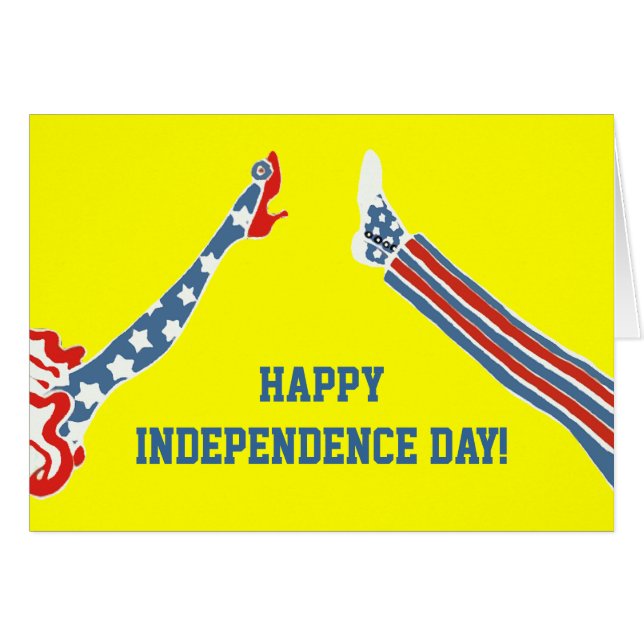 Tarjeta ~ de piernas patrióticas (Anverso (Horizontal))