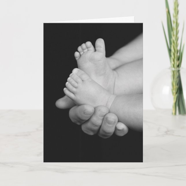Tarjeta de pies B&W Babys (Anverso)