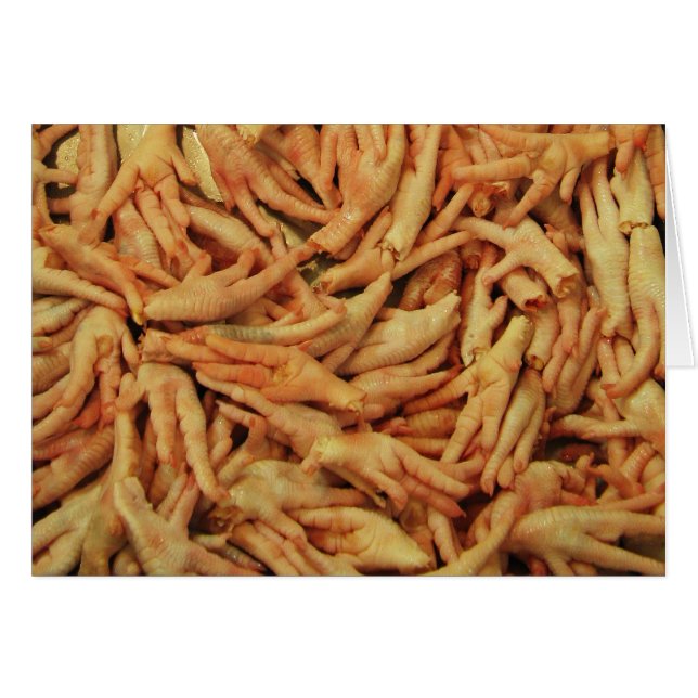 Tarjeta de pies de pollo crudo (Anverso (Horizontal))