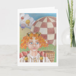 Tarjeta de piloto de globo aerostático