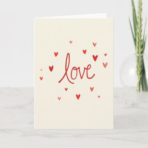 Tarjeta de Pinceladas de Amor Romántico