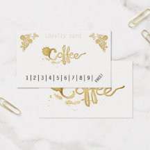 Tarjeta de pinchazo de café de fidelidad clásica