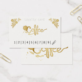Tarjeta de pinchazo de café de fidelidad clásica