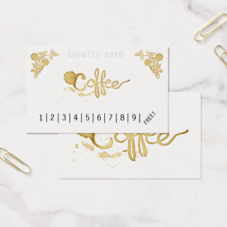 Tarjeta de pinchazo de café de fidelidad clásica