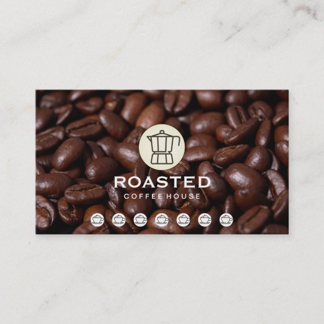 Tarjeta de pinchazo de judías de café (Anverso)