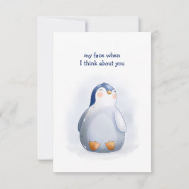 Tarjeta de pingüino para bebé dulce y dulce el día