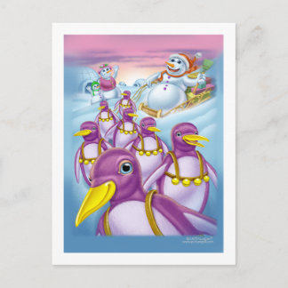 tarjeta de pingüinos
