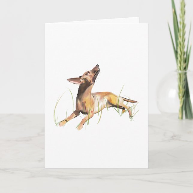 Tarjeta de Pinscher Miniatura, Personalizada (Anverso)