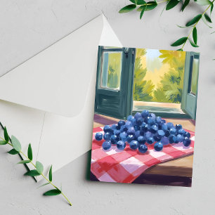 Tarjeta de pintura de acuarela de frutas de recole