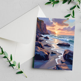 Tarjeta de pintura de Big Sur, costa de California
