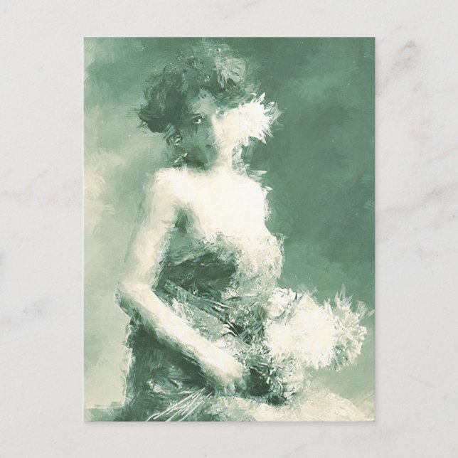 Tarjeta de pintura de dama de Victoria (Anverso)