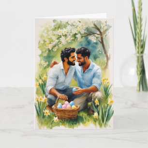 Tarjeta de pintura de huevo de Pascua