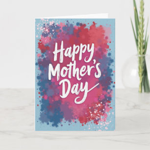 Tarjeta de pintura del día de las madres floral