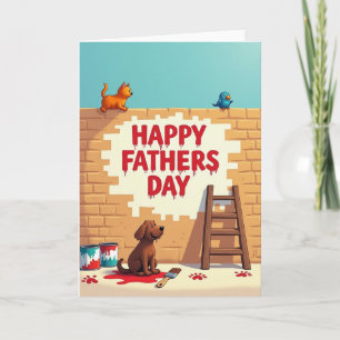 Tarjeta de pintura dulce día del padre